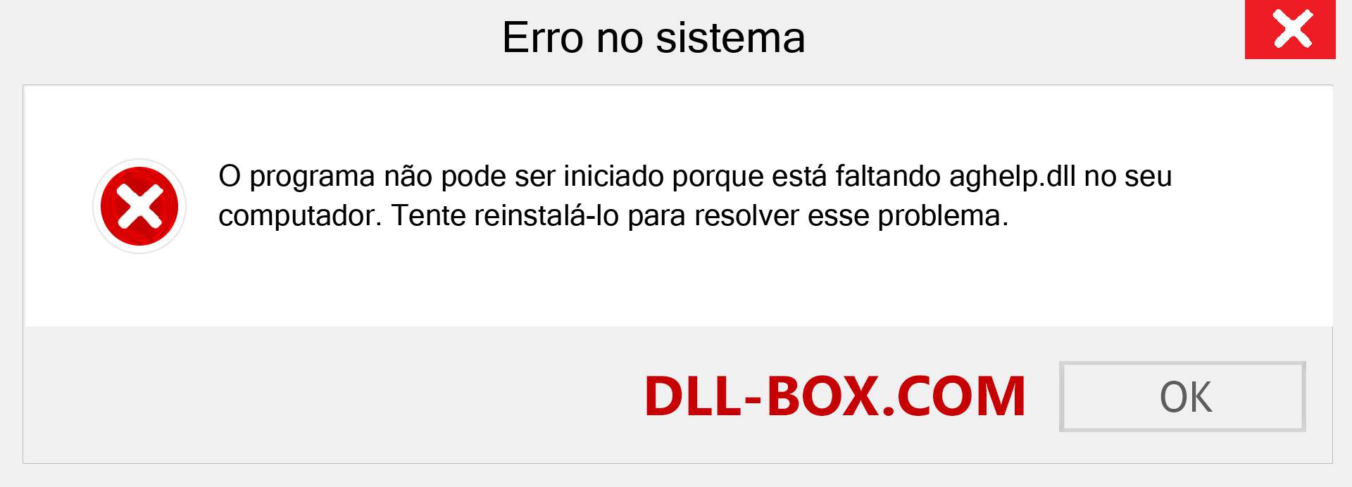 Arquivo aghelp.dll ausente ?. Download para Windows 7, 8, 10 - Correção de erro ausente aghelp dll no Windows, fotos, imagens